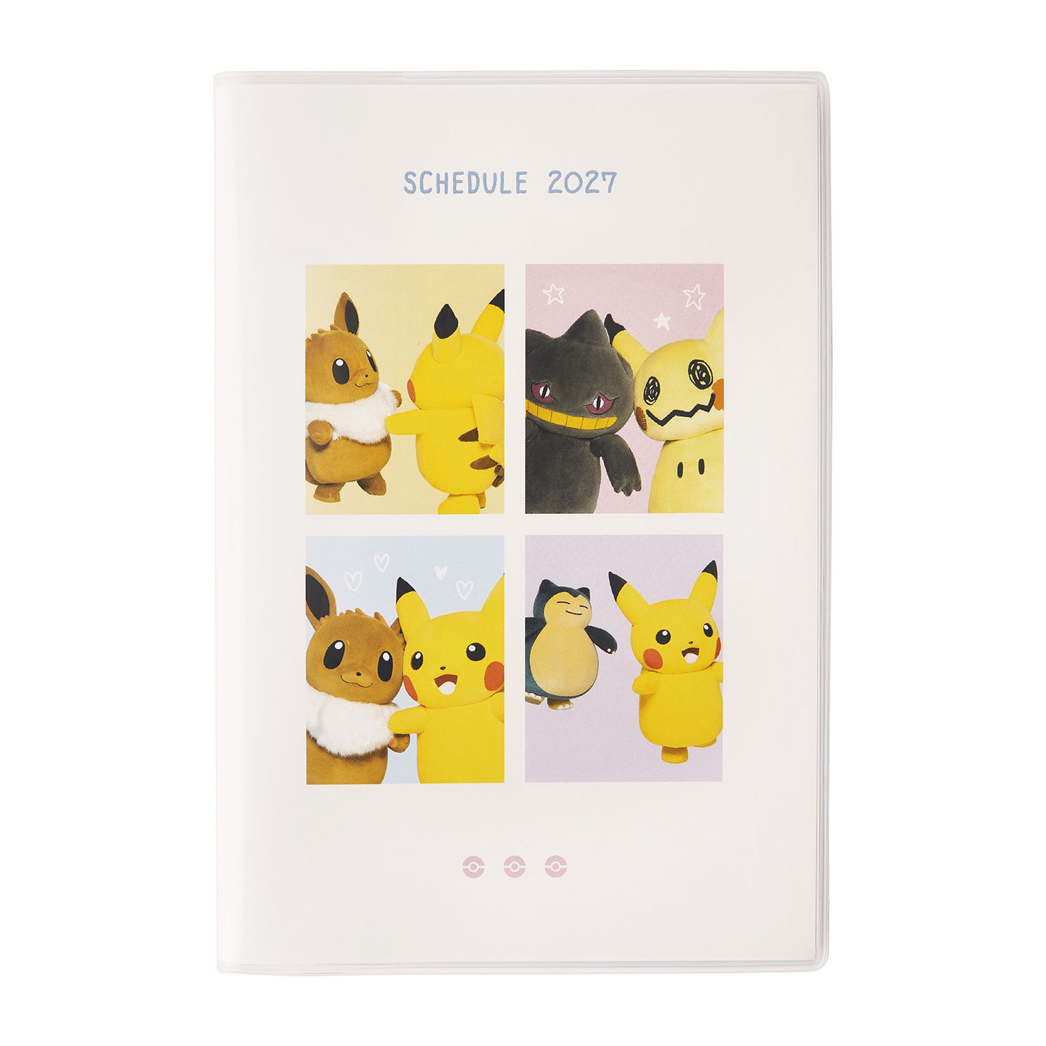 Pokemon Center B6 Schedule Book 2027 with Stickers: Pikachu and Eevee