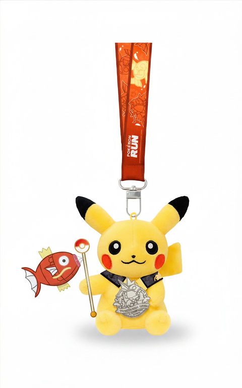 ピカチュウ　韓国　メダル　 ぬいぐるみ メダル ポケモンRUN　金メダル Pokemon Korea 2026 Pokemon Run Silver Medal Pikachu | NYC Plushie Shop