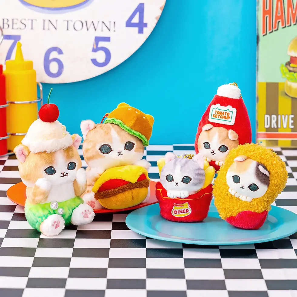 Thumbnail: Mofusand Diner Connect! 3-Piece Charm Mascot