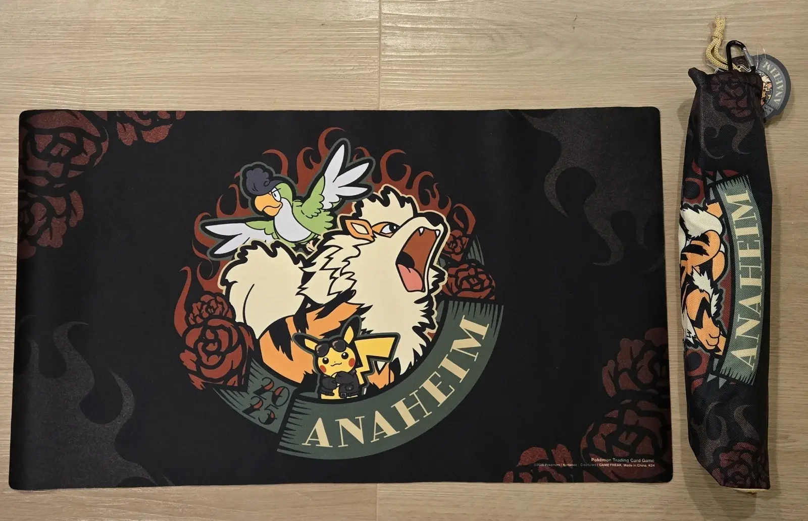 Pokemon World Championships 2025 Rockabilly Arcanine Playmat and Bag