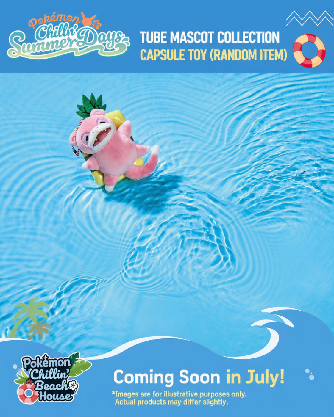 Pokemon Korea Chillin' Summer Days Slowpoke Mascot