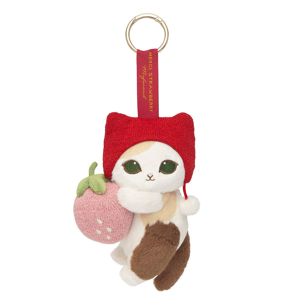 Thumbnail: Mofusand Merci Strawberry Mascot (Strawberry and Calico Cat)