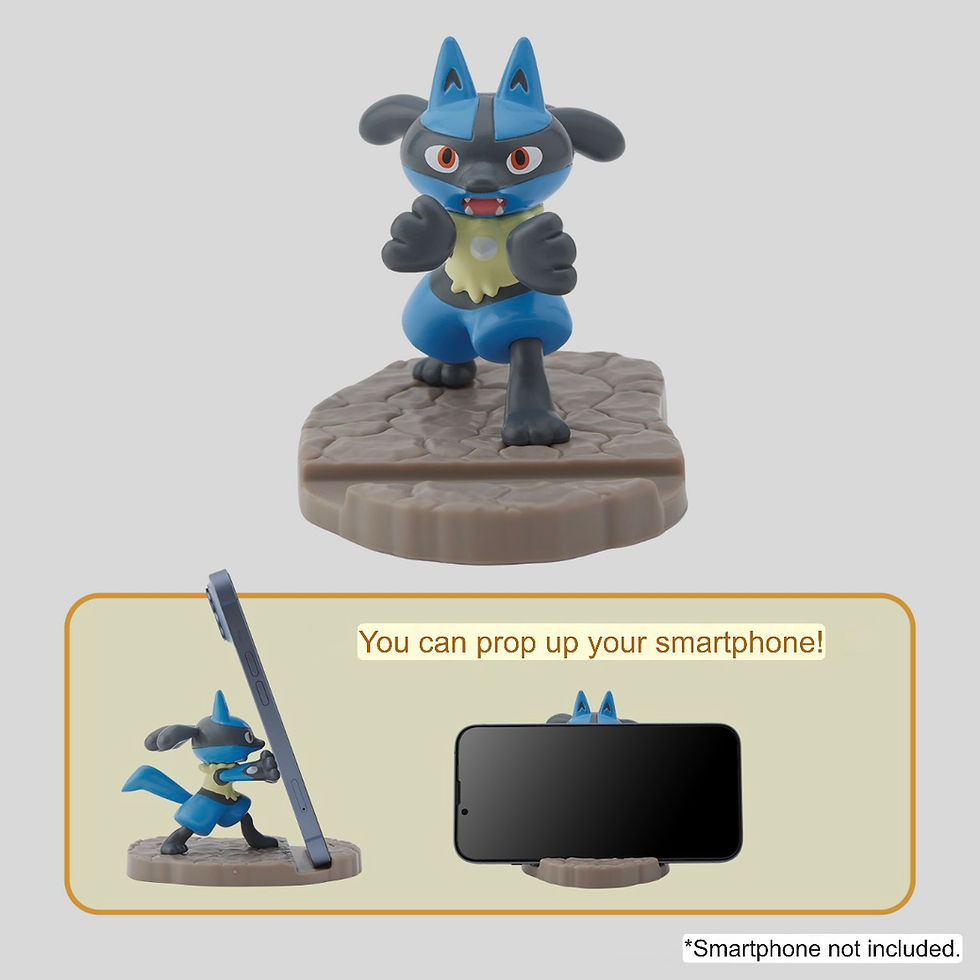 Thumbnail: Pokemon Training Lucario Smartphone Stand Figure