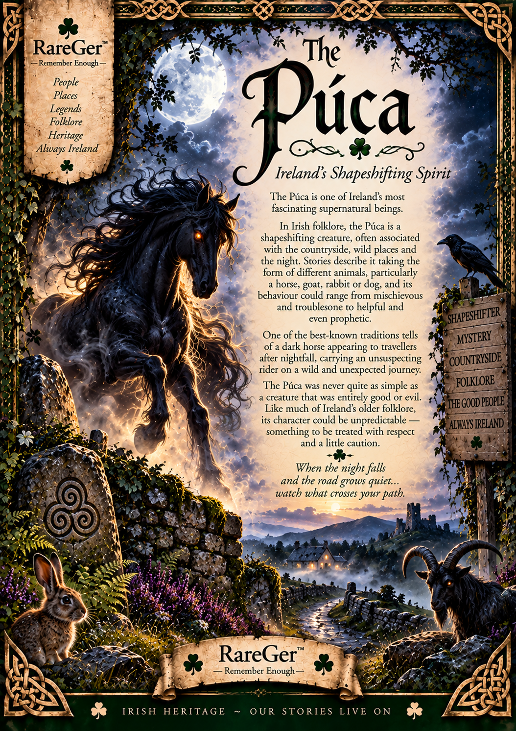 RareGer – The Púca: Ireland’s Shapeshifting Spirit