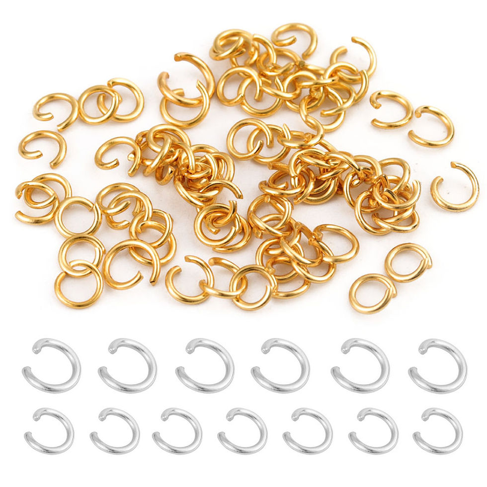 Thumbnail: 100-200pcs/lot Stainless Steel Split Rings Gold/Steel Color Open Jump Rings For 