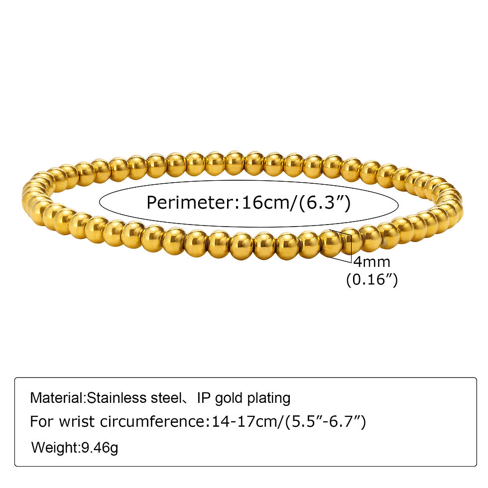 Thumbnail: Non Tarnish Stainless Steel Bracelet Gold Plated Stackable for Women, Thin Herri