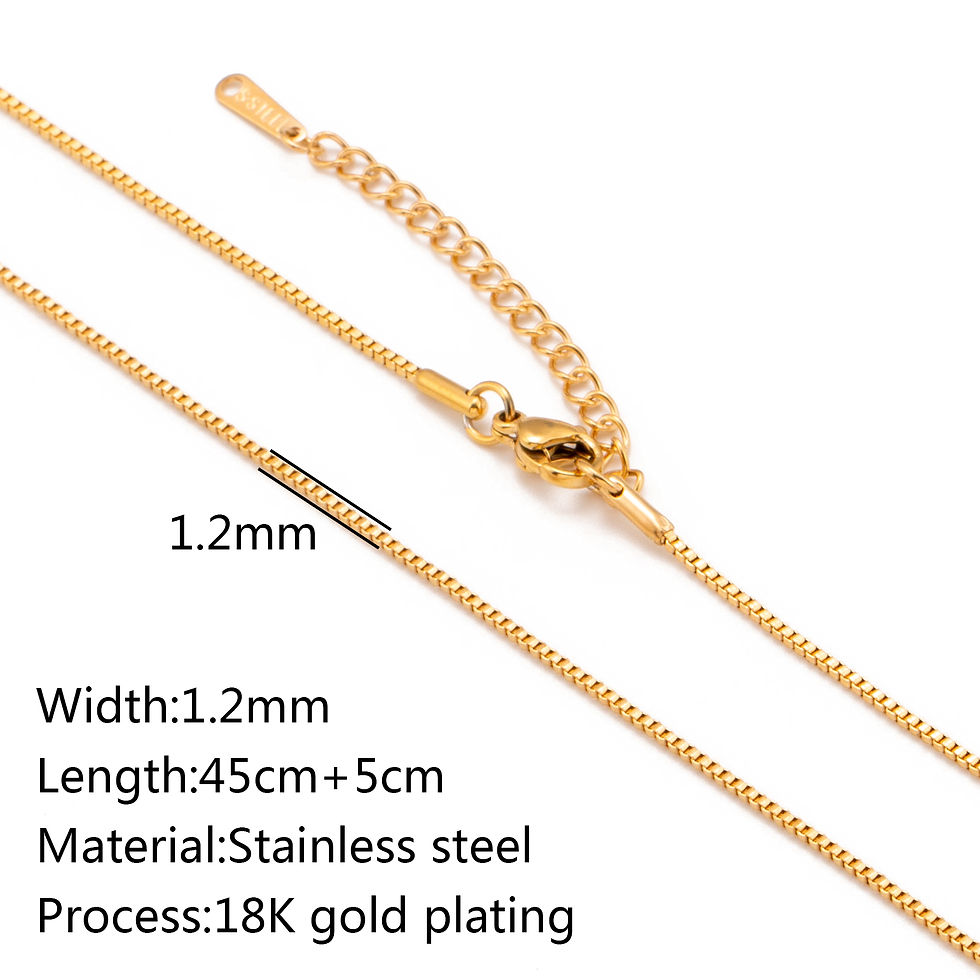Thumbnail: 5pc 18K Gold Color PVD Plated Stainless Steel Cuba Cross O Ripple Twisted Chain 