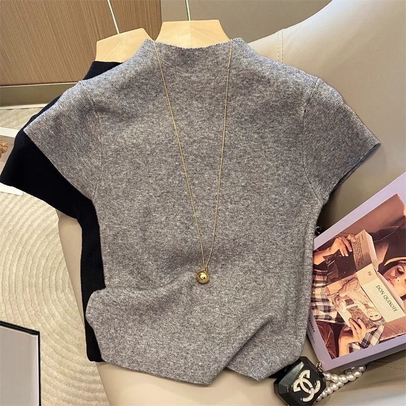 Thumbnail: 2026 Basic Turtleneck Solid Thin Summer Pullover Women Female Knitted Sweater Sl