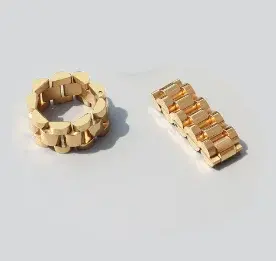 Thumbnail: Personality Round Beads Ring Band Small Clear Crystal Zircon Waterproof Stainles