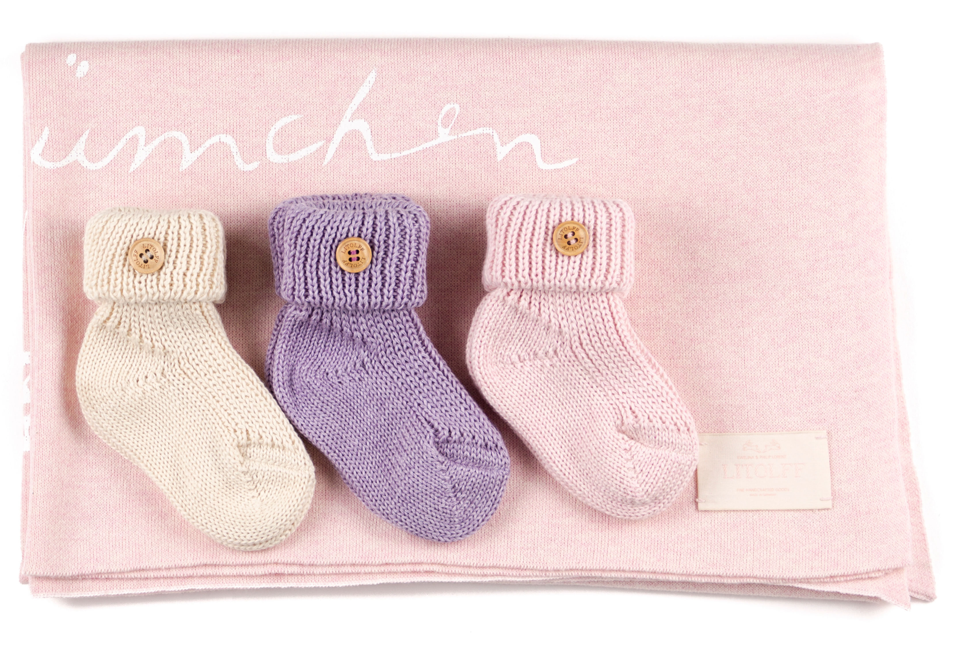 BLANKET & SOCKS "mottled rose"