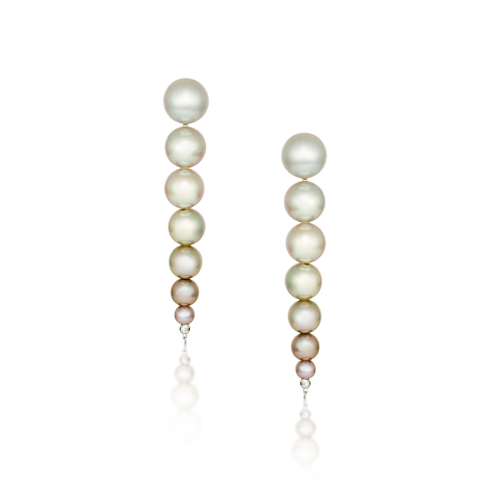 Circa AD Jewels | Platinum & Akoya pearl drop earrings