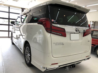 アルファード 断熱フィルムシルフィード施工。