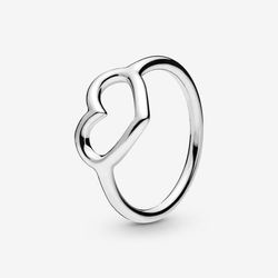 Polished Open Heart Ring