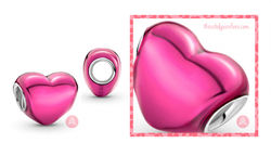 Coração rosa choque