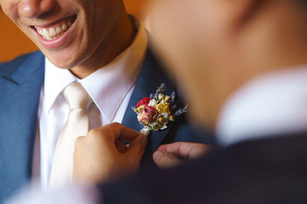 Groom Getting Ready