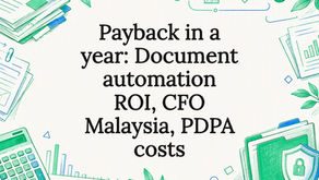 Decorative document automation ROI title card
