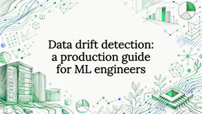 Decorative title card illustration for data drift detection article