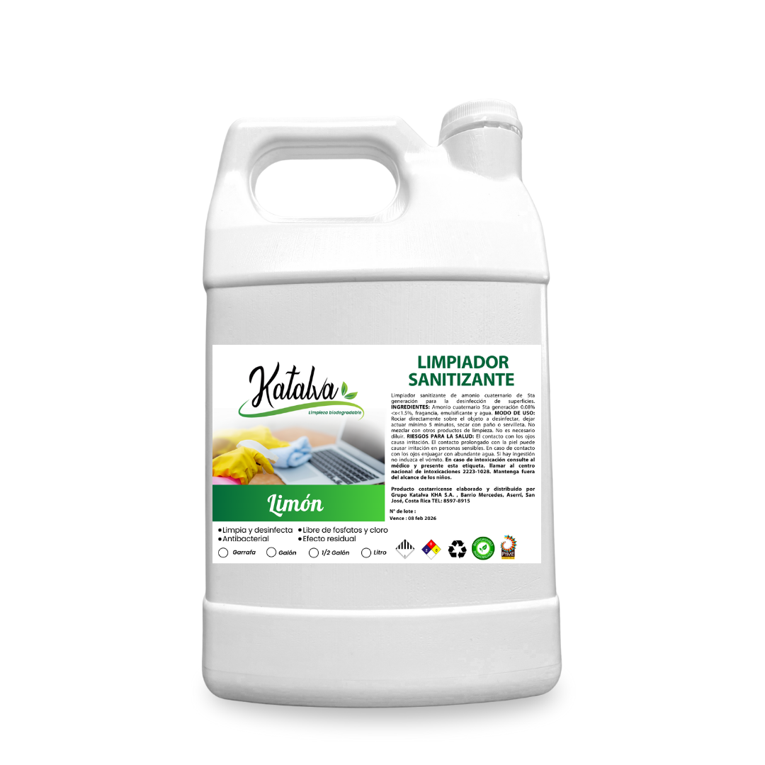 Limpiador sanitizante amonio cuaternario 5°