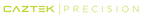 Caztek Precision logo with stylized lime green text on a transparent background.
