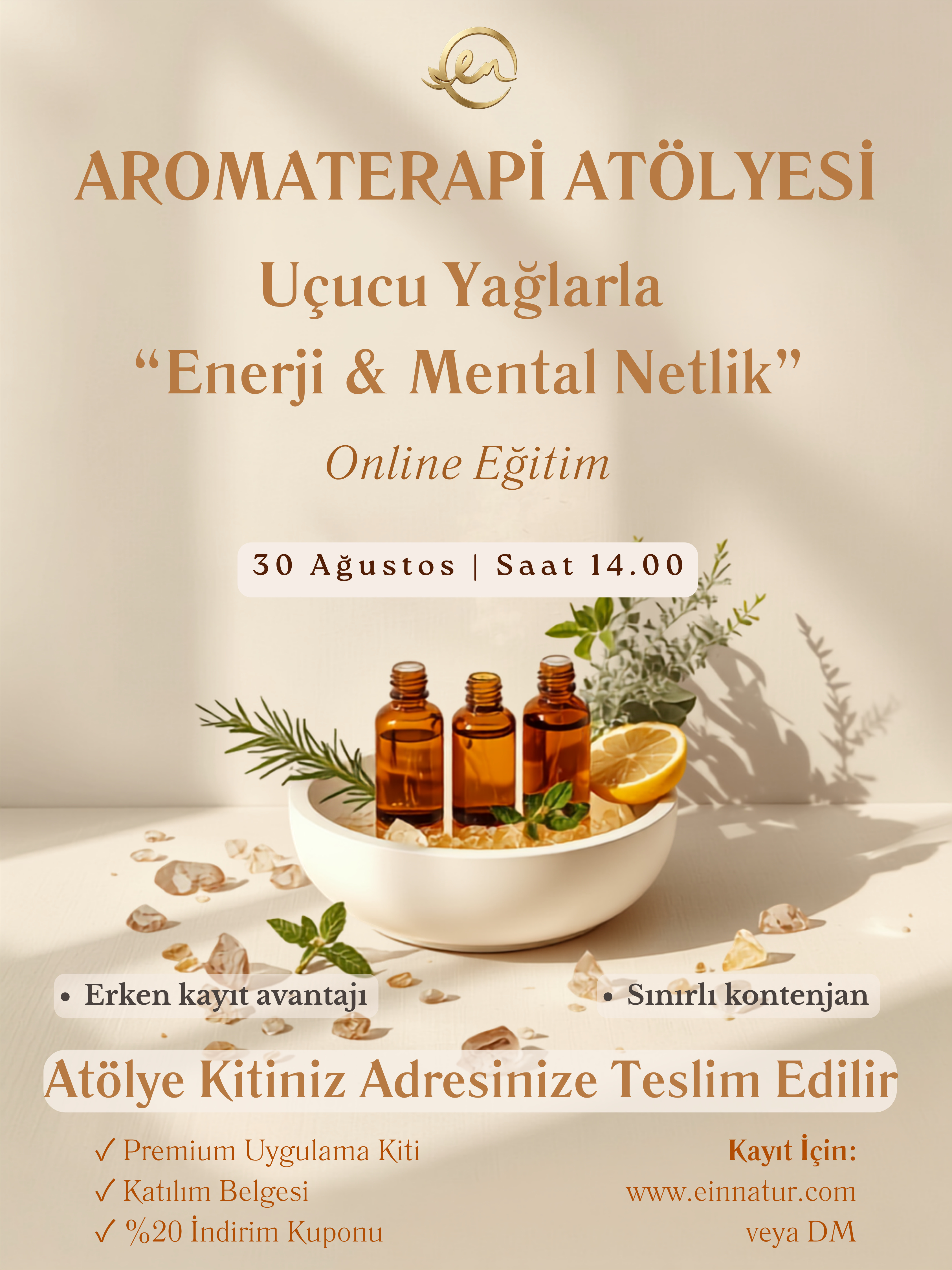 Enerji ve Mental Netlik, Aromaterapi Eğitimi ve Atölye Kiti
