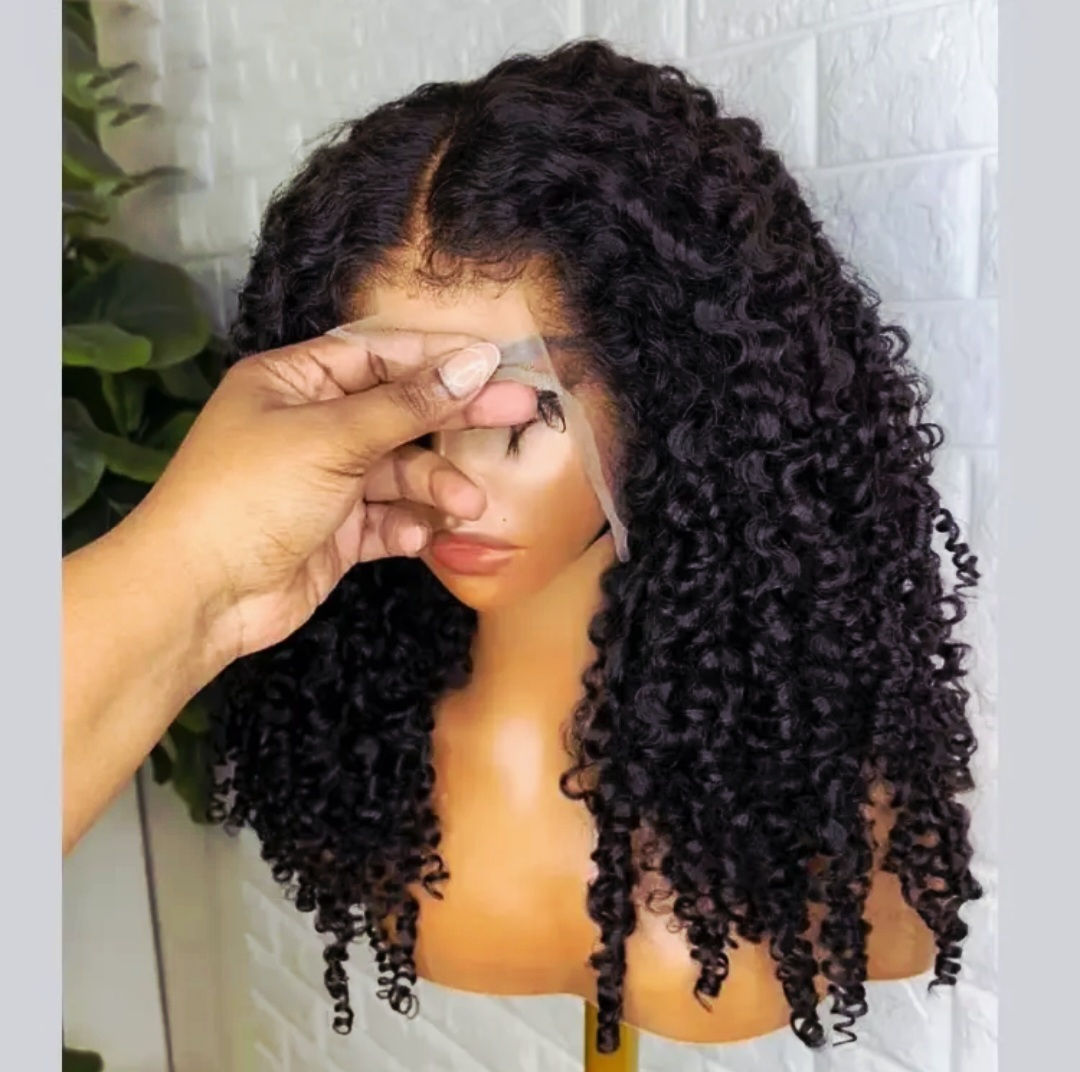 Deep curly human hair 16 inch full lace Brazilian hair