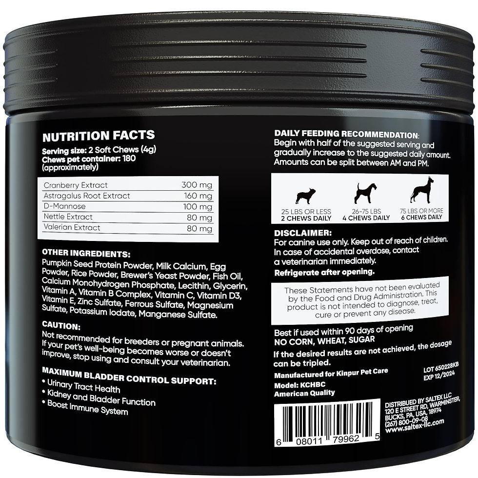 Thumbnail: 180 Pcs Cranberry Chews Dog Cranberry Supplement Natural Aid for Urinary Tract