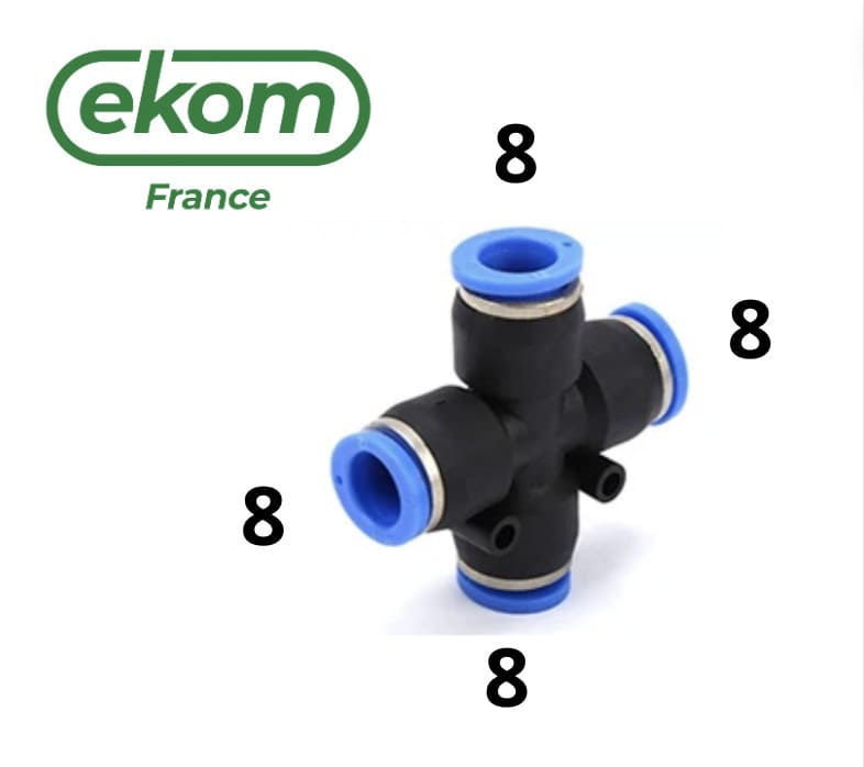Miniature : raccords rapides 4 voies diamètre 8
