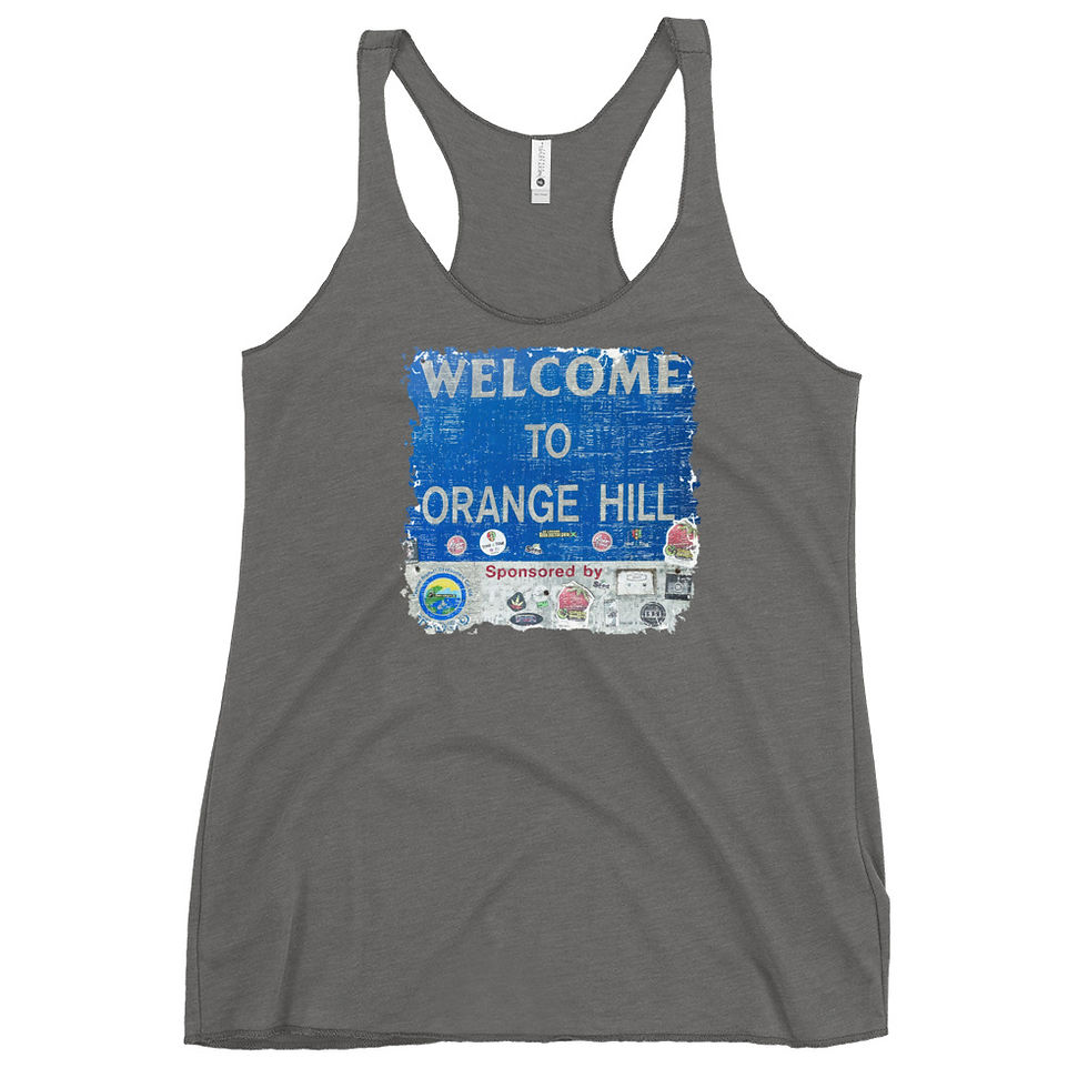 Thumbnail: Welcome To Orange Hill | Women's Racerback Tank | Orange Hill Collection 