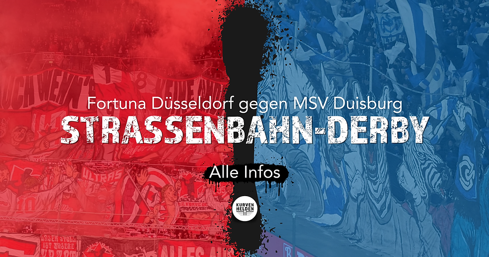 Fans von Fortuna Düsseldorf und MSV Duisburg