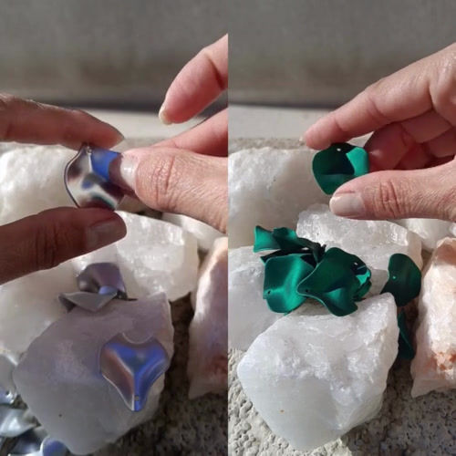 Miniatura: Aros Lía acero gold