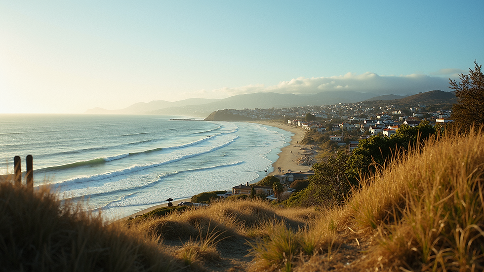 Eye-level view of a scenic coastal neighborhood in San Diego