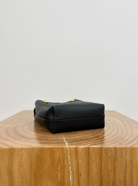 섬네일: 페블 파우치 스무스 카프스킨  블랙
