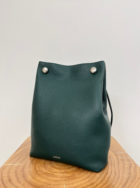 섬네일: 페블 파우치 스무스 카프스킨 딥그린