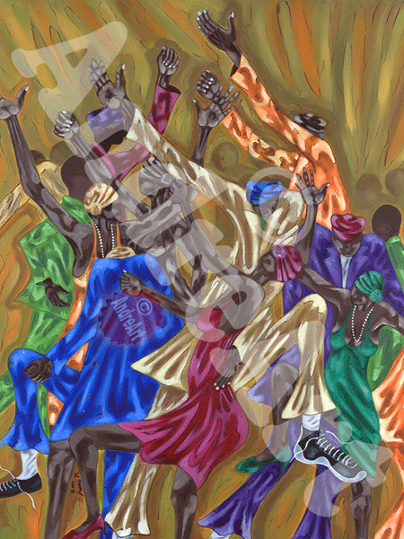 Black people dancing in a juke joint.