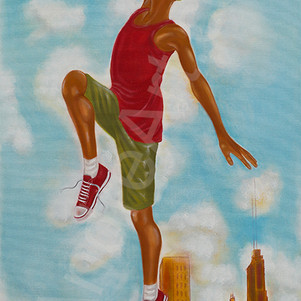 Keep Rising- African Ebony Giclee Prints- Paintings by Human Ebony Ethnic Oil Paintings- American African Art Giclee Prints for Sale