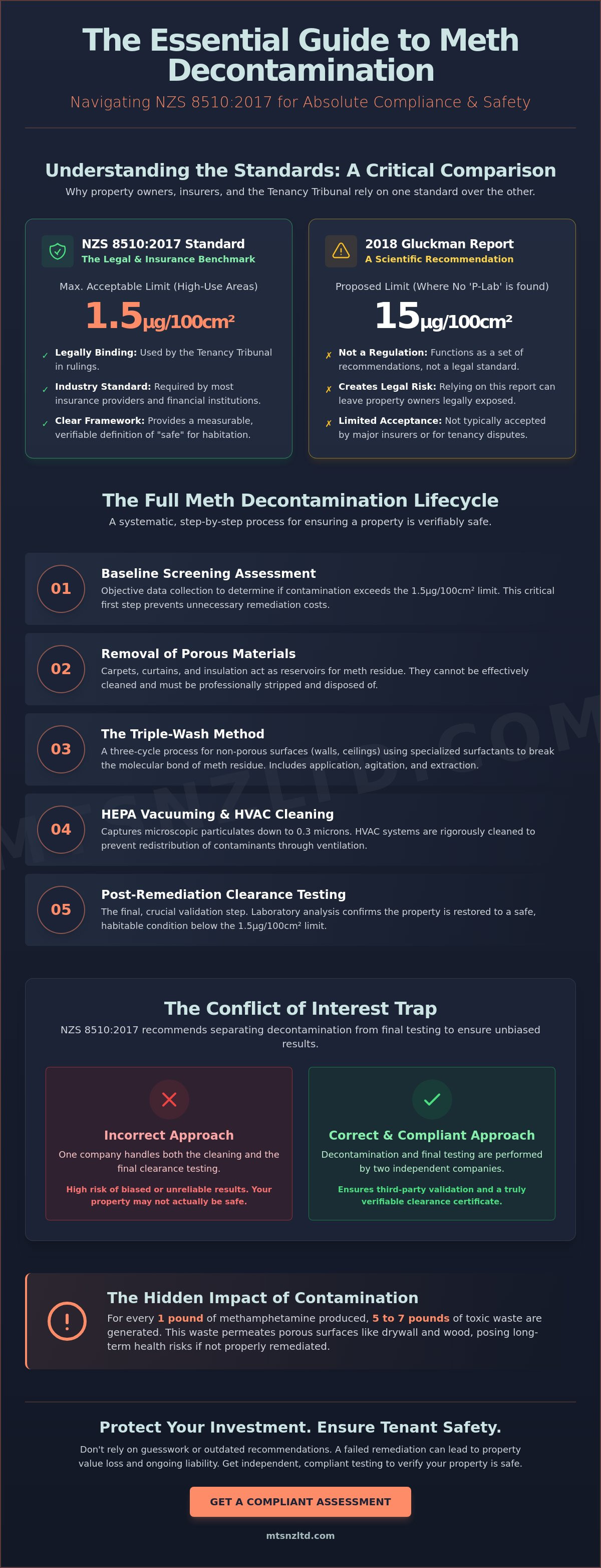 Meth decontamination cleaning