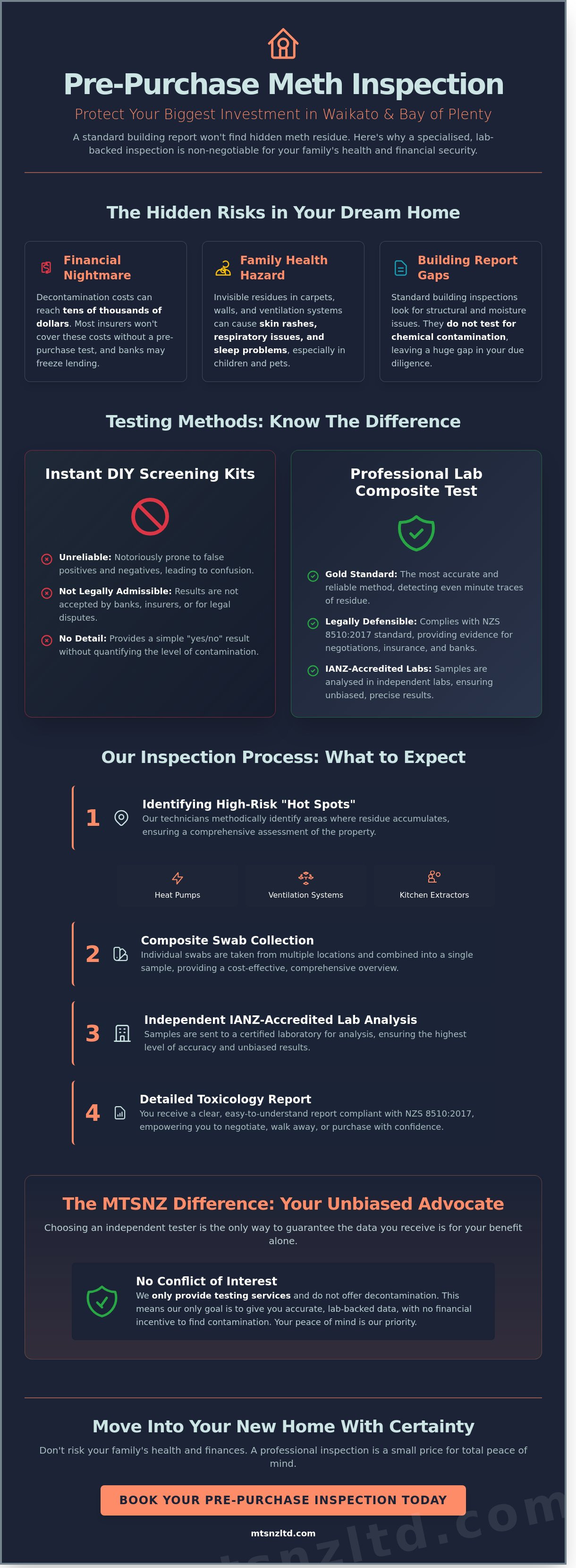 Pre-purchase methamphetamine inspection