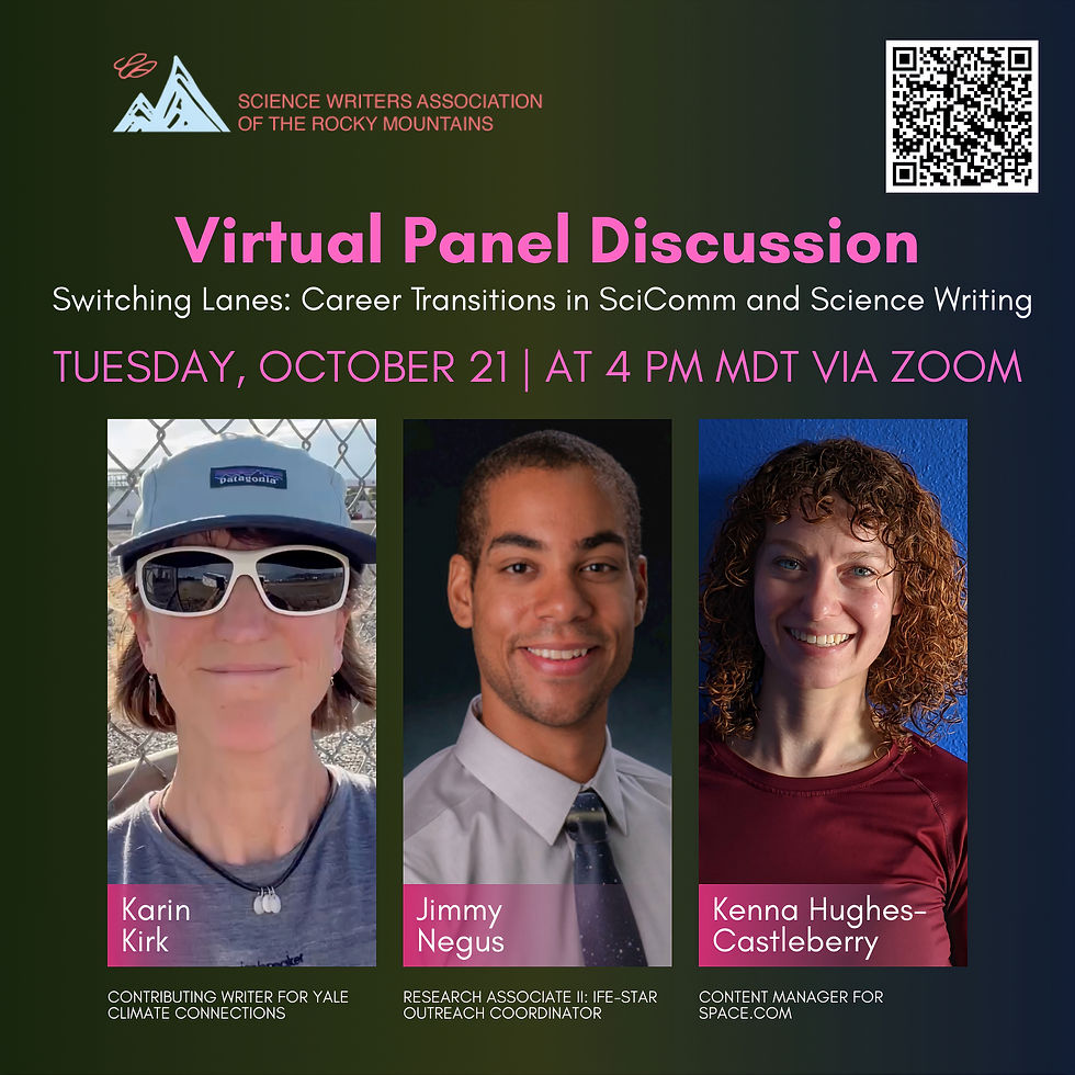 Switching Lanes: Career pivots in scicomm and science writing