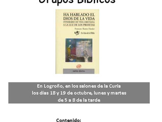 Cursillo Bíblico: 18-19 de octubre