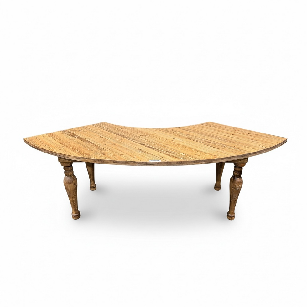 Wood serpentine table 