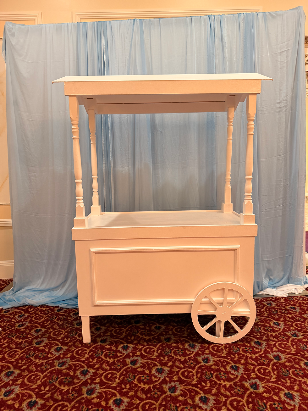 Thumbnail: White Candy car  with chandelier 