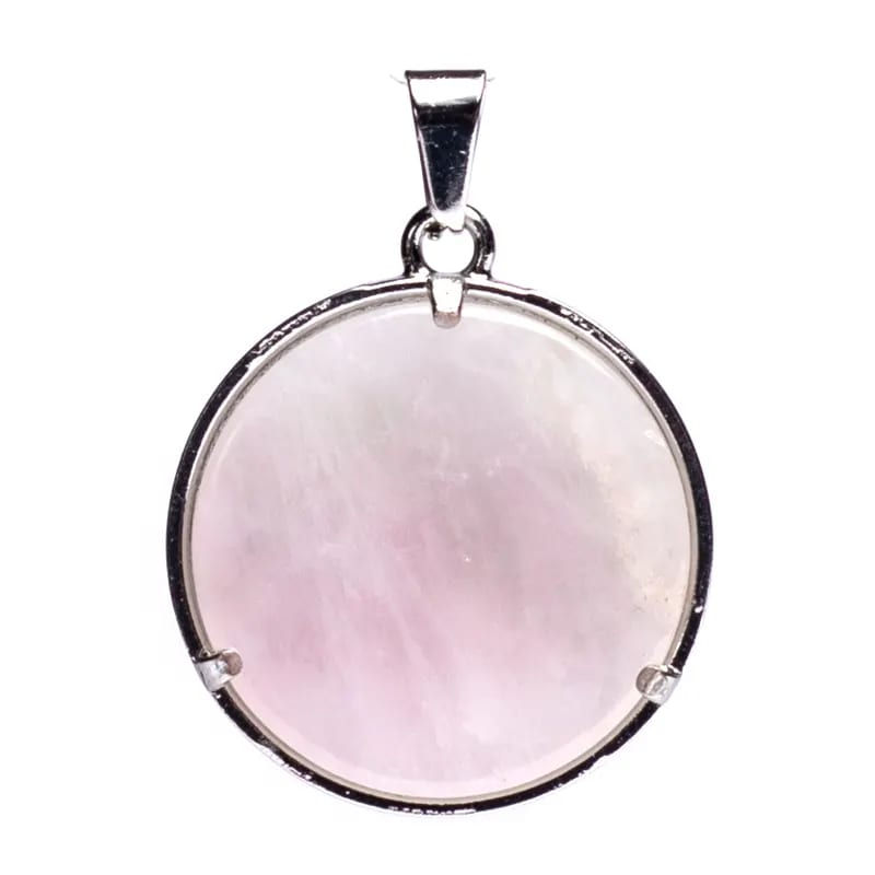 Thumbnail: Lotus Om Rose Quartz Pendant