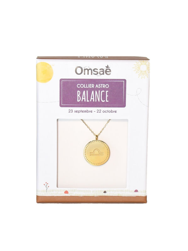 Miniaturbild: Collier avec le signe astrologique Balance Omsaé