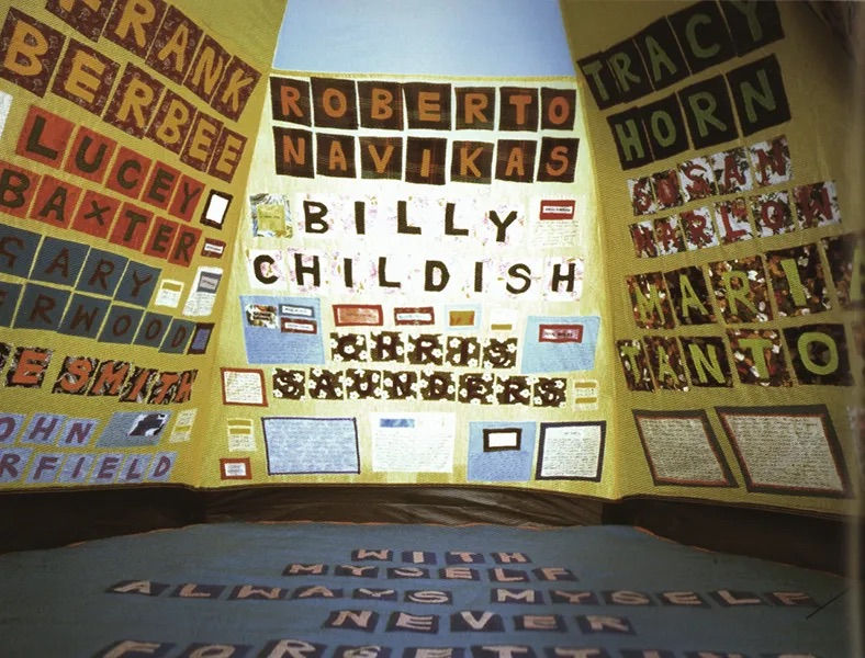 The exterior (above) and interior (below) of the tent.