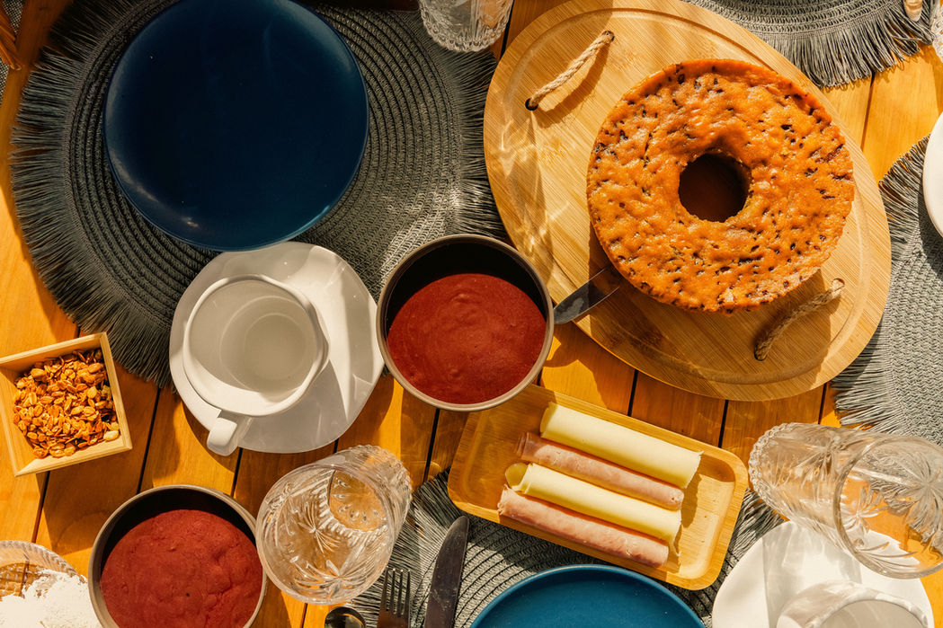 Café da manhã completo servido em Pousada em Atins, nos Lençóis Maranhenses