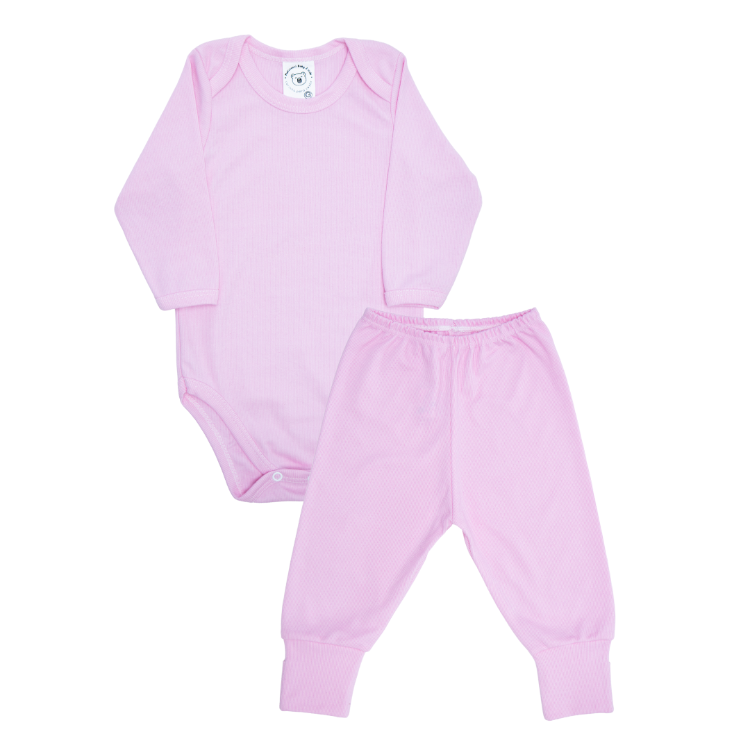 Conjunto Body Manga Longa Com Mijão Pé Reversivel