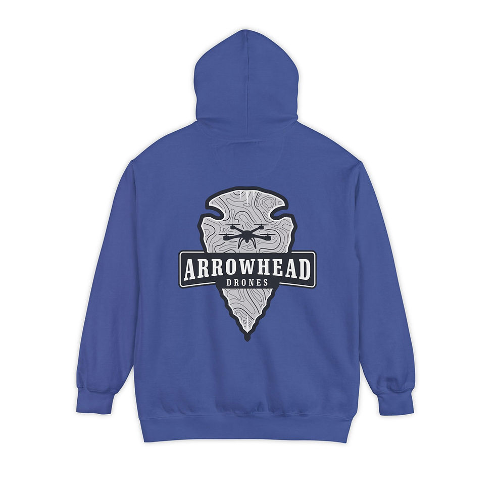 Thumbnail: Adult Comfort Colors Hooded Sweatshirt - Arrowhead Drones
