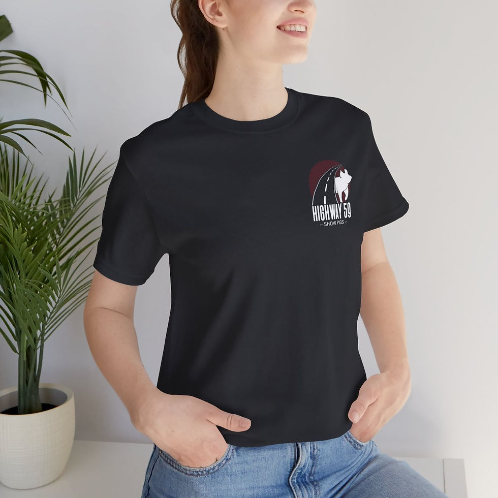 Thumbnail: Adult Bella & Canvas Jersey Short Sleeve Tee - Left Chest - Highway 59 Show Pigs