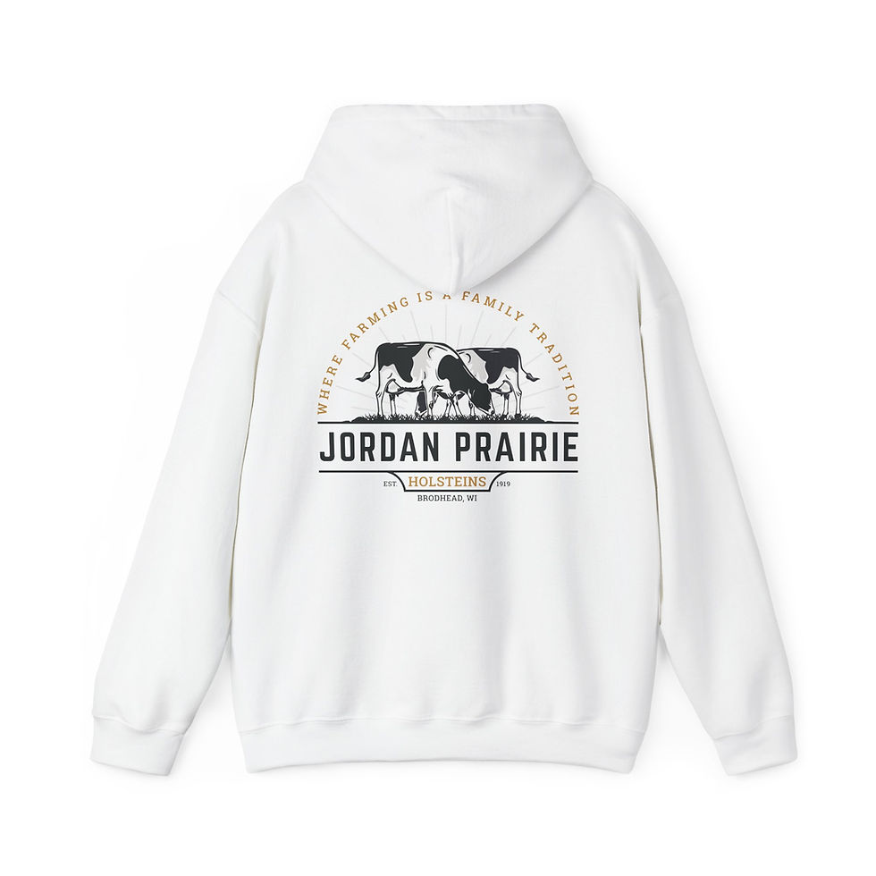 Thumbnail: Adult Gildan Heavy Blend™ Hooded Sweatshirt - Jordan Prairie Holsteins
