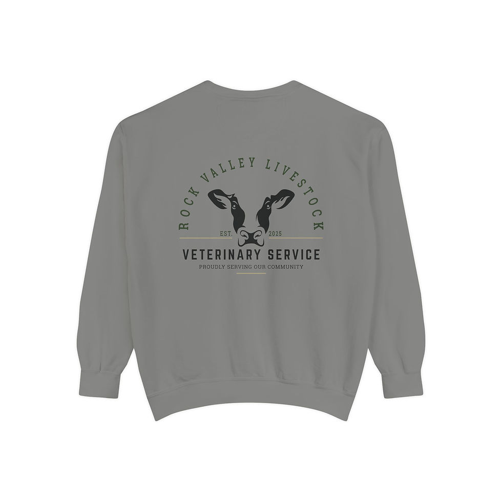 Thumbnail: Comfort Colors Crewneck Sweatshirt - Rock Valley Livestock Vet Service